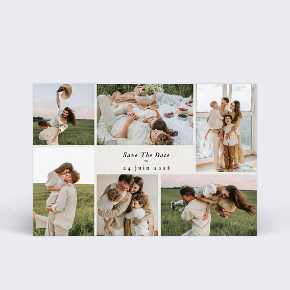 Save the date Carte Postale Vintage