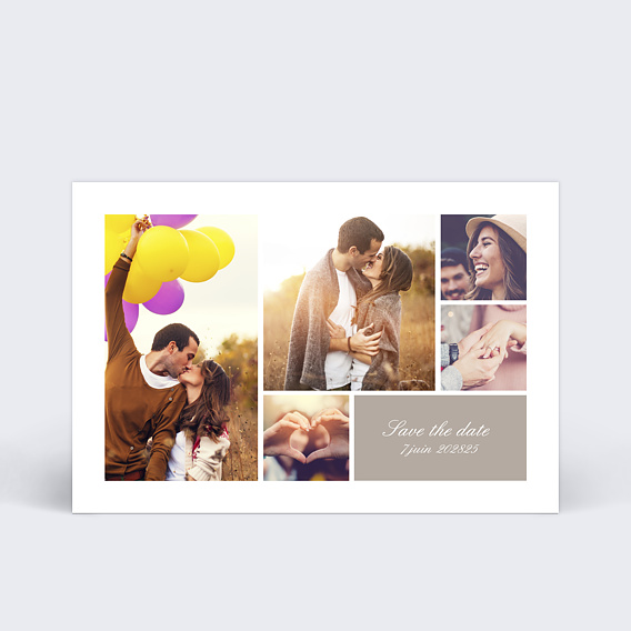 Save the date Classique multiphotos