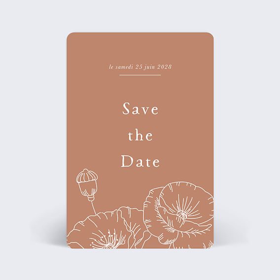 Save the date Coquelicot