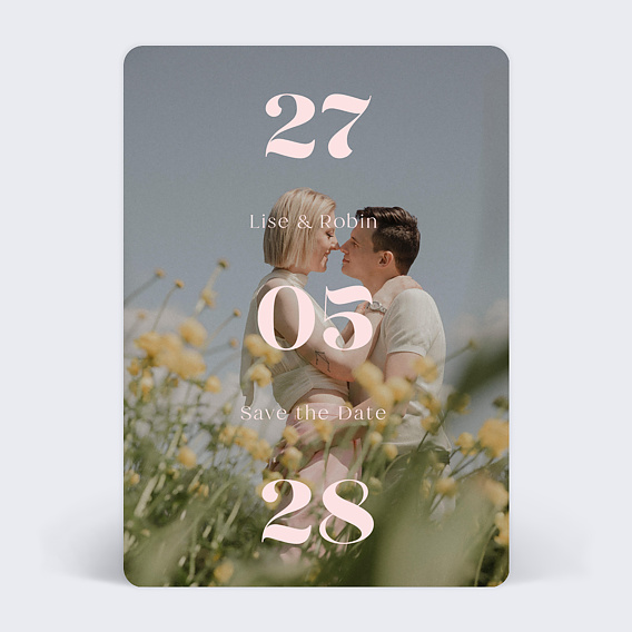 Save the date Date Verticale