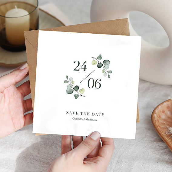 Save the Date Eucalyptus