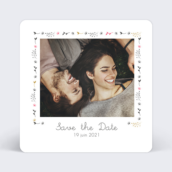 Save The Date Fleurs délicates