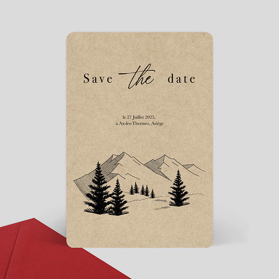 Save the Date Idylle à la Montagne