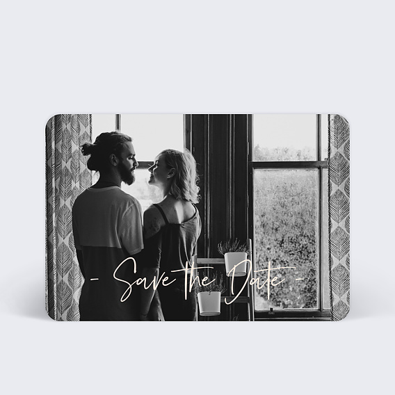 Save the date Photo & Fond Crème