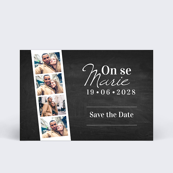 Save the date Photomaton Ardoise