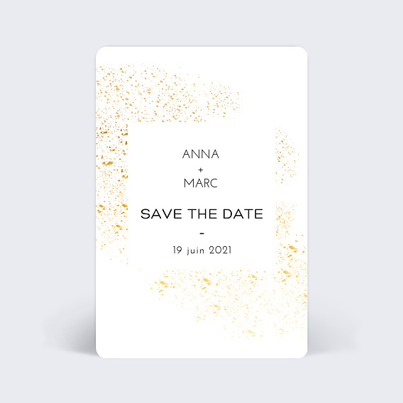 Save The Date Poudre dorée