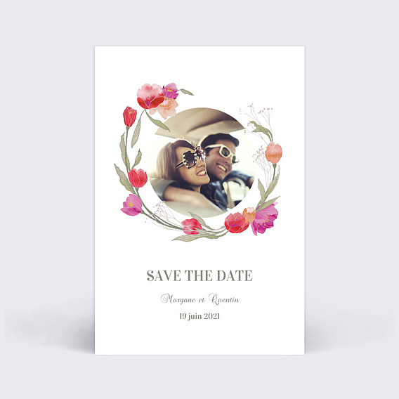 Save The Date Ronde de fleurs