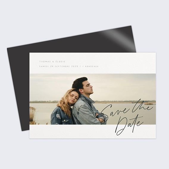 Save the date Délicate Signature Recto