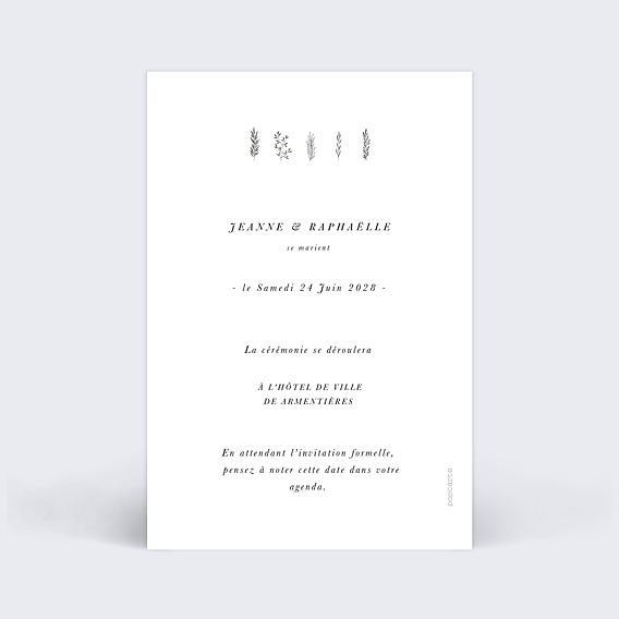 Save The Date Petit Herbier