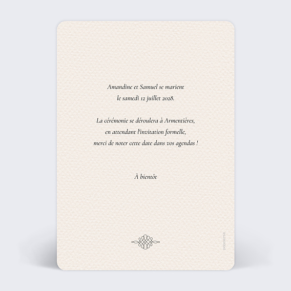 Save the date Domaine Verso