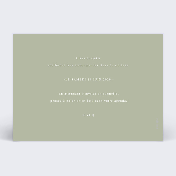 Save the date Bijoux Verso