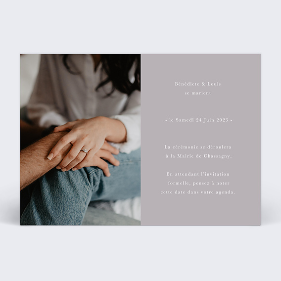 Save the date Prune Verso