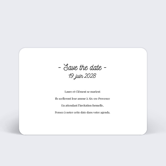 Save The Date Photo & Tirets