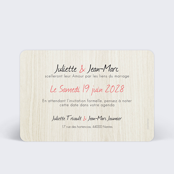 Save the date Photomaton Verso