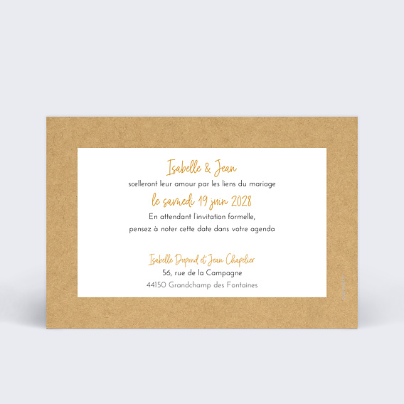 Save the date Bucolique Verso