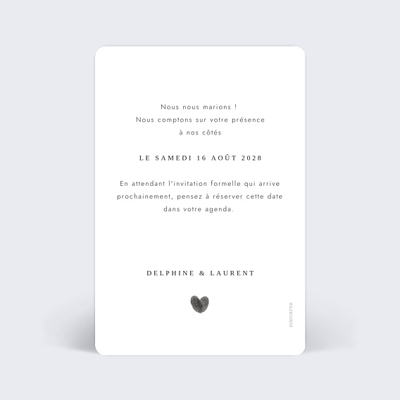 Save The Date Fait Main