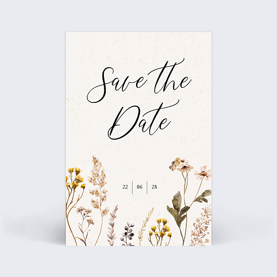 Save the date Bouquet Sauvage
