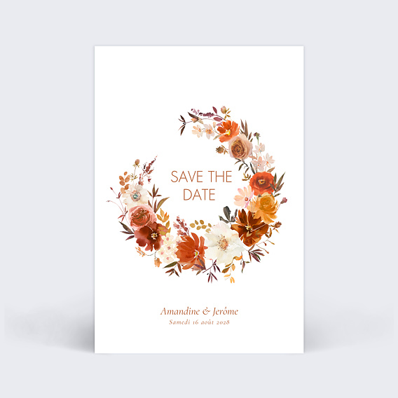 Save the date Couronne Bouquet Parfumé