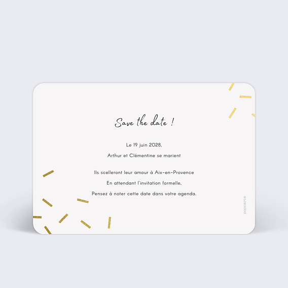 Save the date OUI Chic Verso