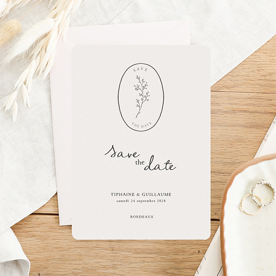 Save the date Tampon Fleuri Après 4