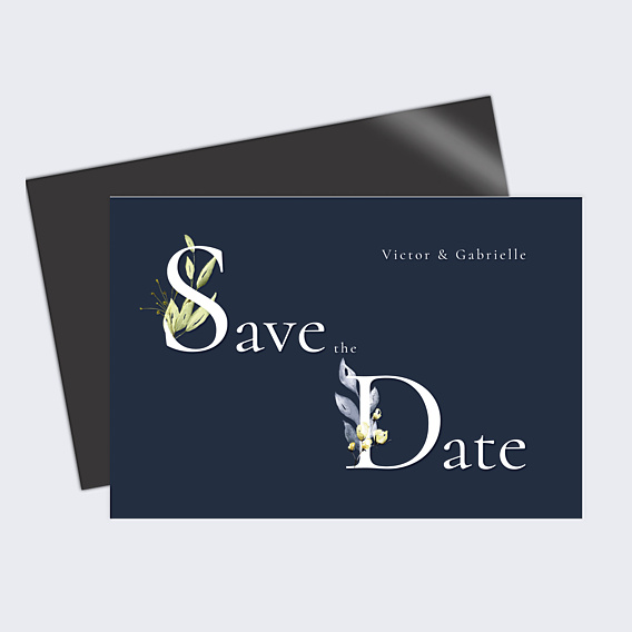 Save The Date Lettrines Botaniques