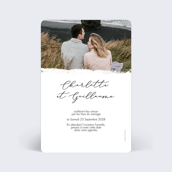 Save the date Effet Photo Verso