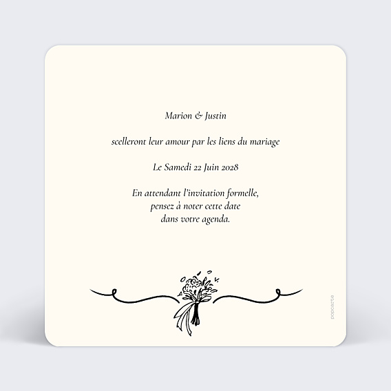 Save The Date Voiture des mariés