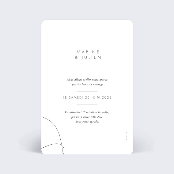 Save the date Affection Verso