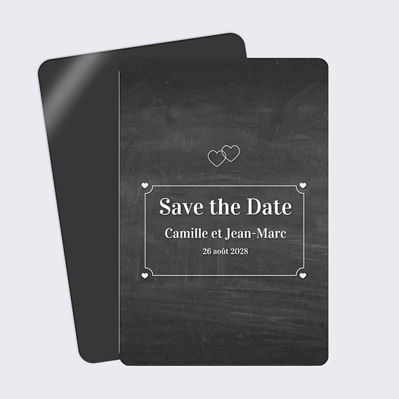 Save The Date Pastille Ardoise