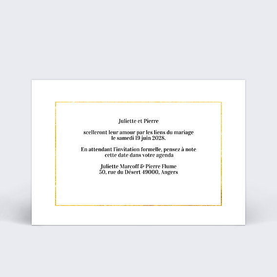 Save The Date Feuilles d'Or