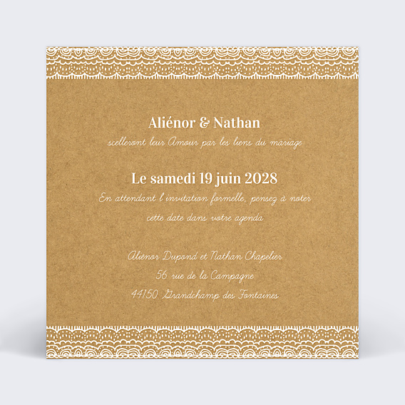 Save The Date Fleurs des Champs