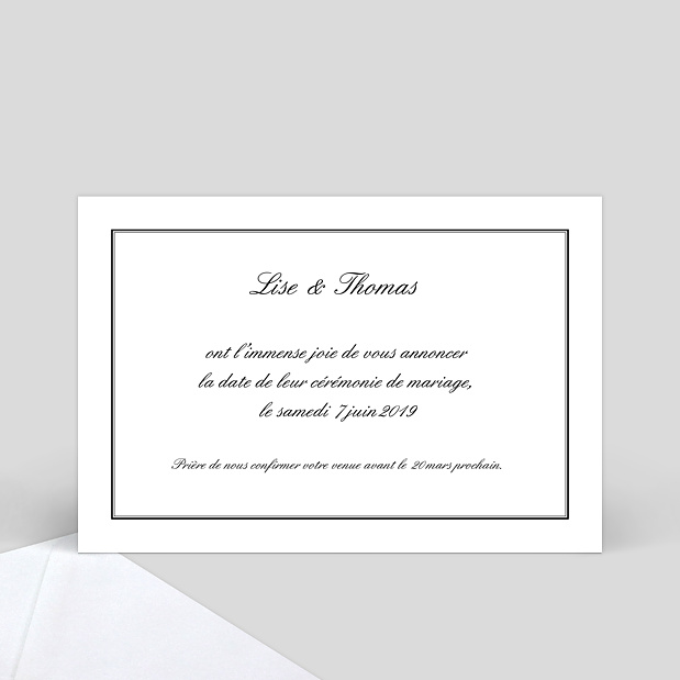 Save the Date Classique Multiphotos Verso