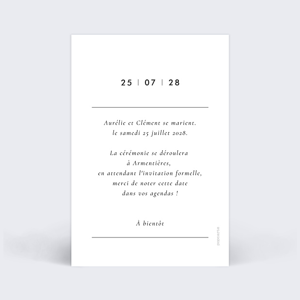 Save The Date Solstice Verso