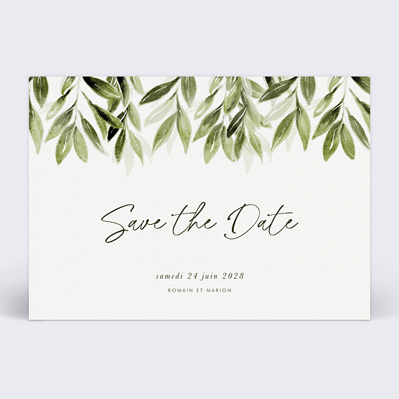 Save the date Lauriers Suspendus Recto