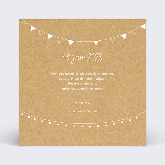 Save The Date Bucolique Simple