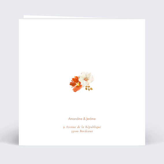 Save the date Couronne Bouquet Parfumé Verso