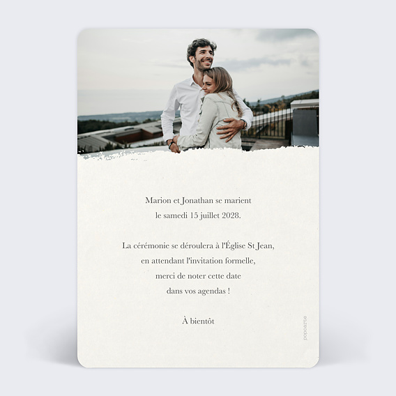 Save the date Olivier Simple Verso