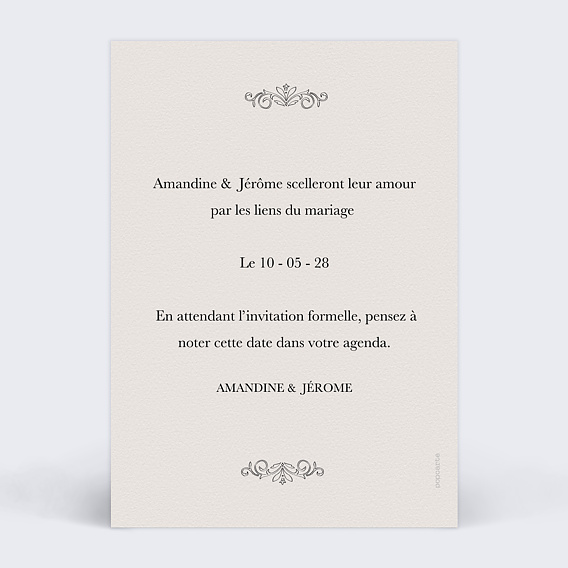 Save the date Journal Verso