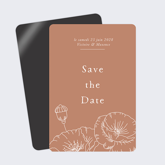 Save the date Coquelicot