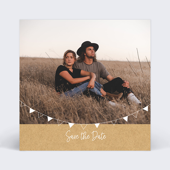 Save the date Bucolique Simple Recto