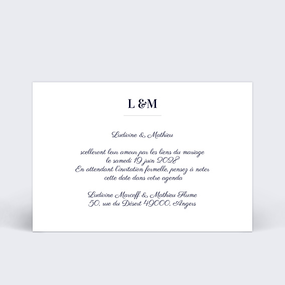 Save The Date Jolie Lavande