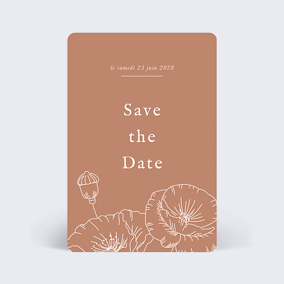 Save The Date Coquelicot