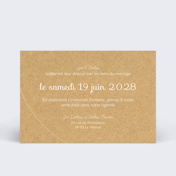 Save the date Ensemble en Vadrouille Verso