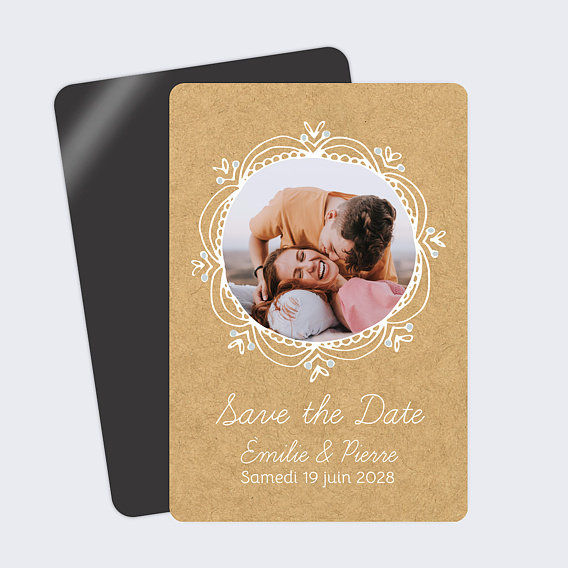 Save the date Timeline Dentelle