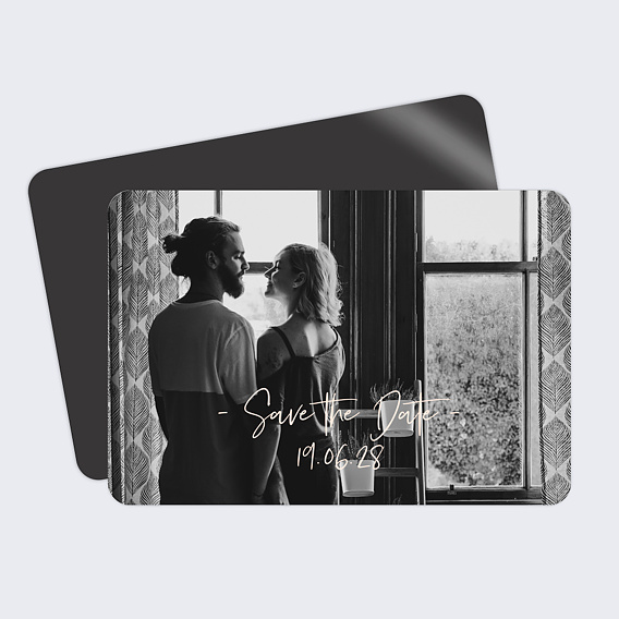 Save the date Photo & Fond Crème