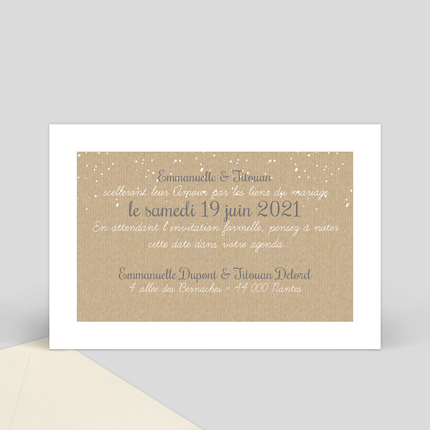 Save the Date Instant Rêvé Verso