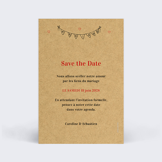 Save the date Timeline Verso