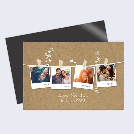 Save the date Corde à Linge