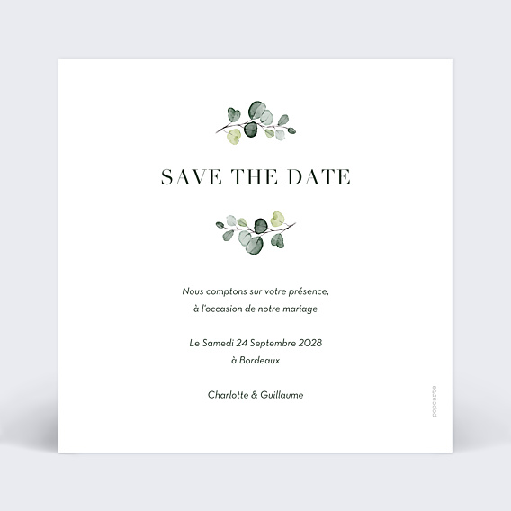 Save The Date Eucalyptus