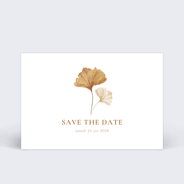 Save The Date Ginkgo Délicats
